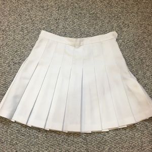 American Apparel White Tennis Skirt